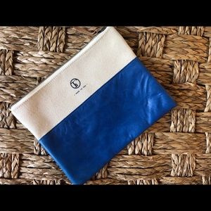 Fleabags Leather Canvas Clutch - brand new